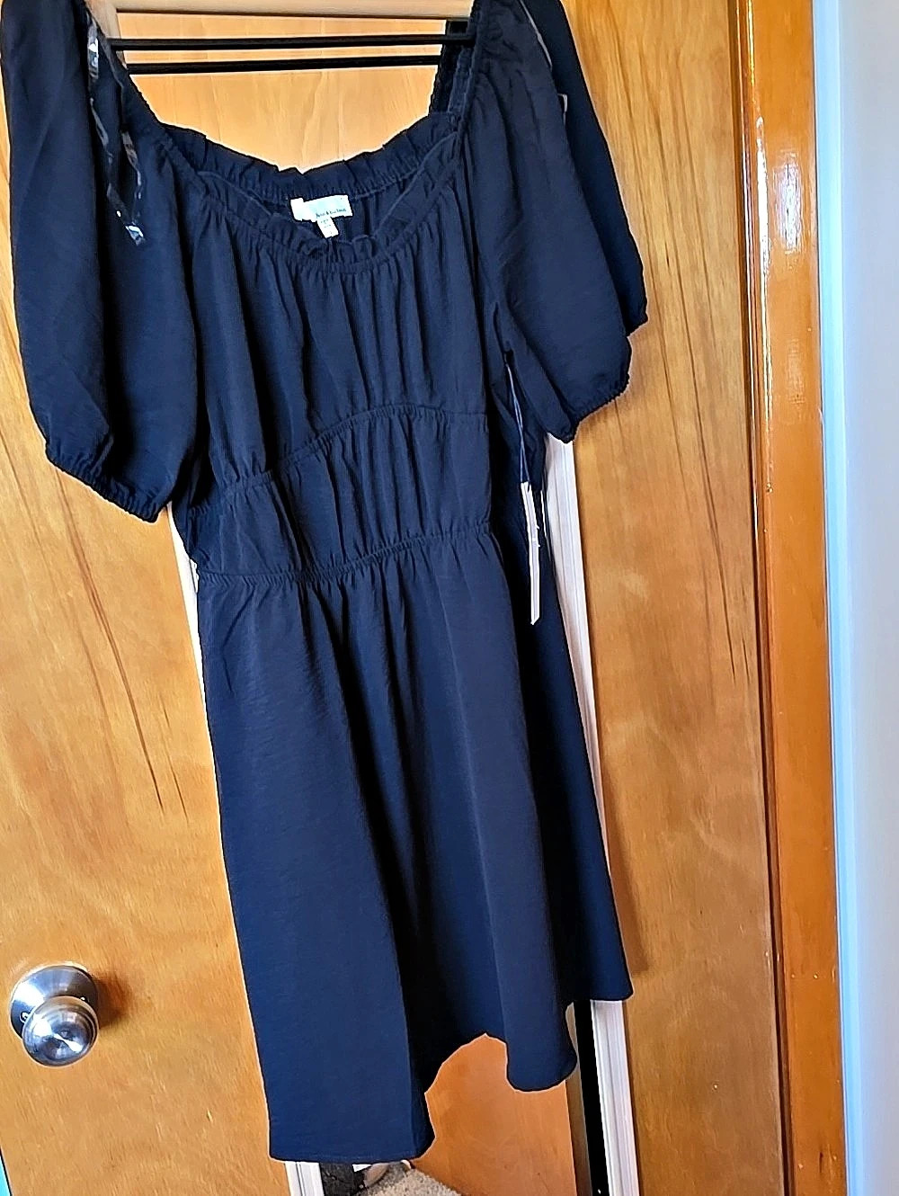 June & Hudson Black Midi Dress NWT Size 1